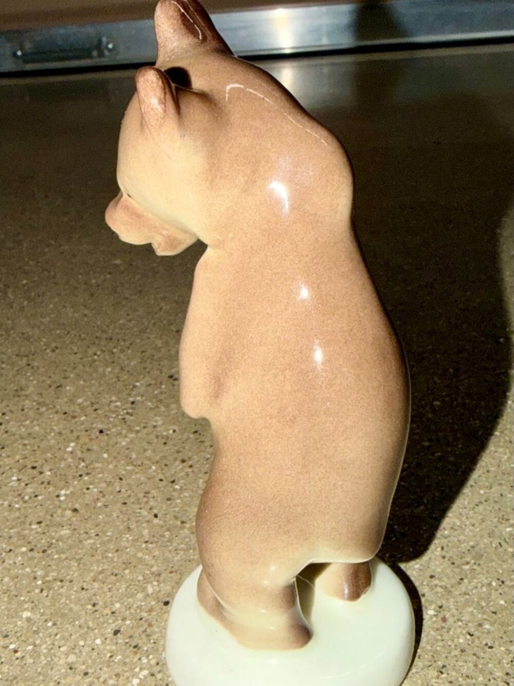 Lomonosov LFZ Russian Bear Cub Figurine Standing Blue Stamp 3rd Quality